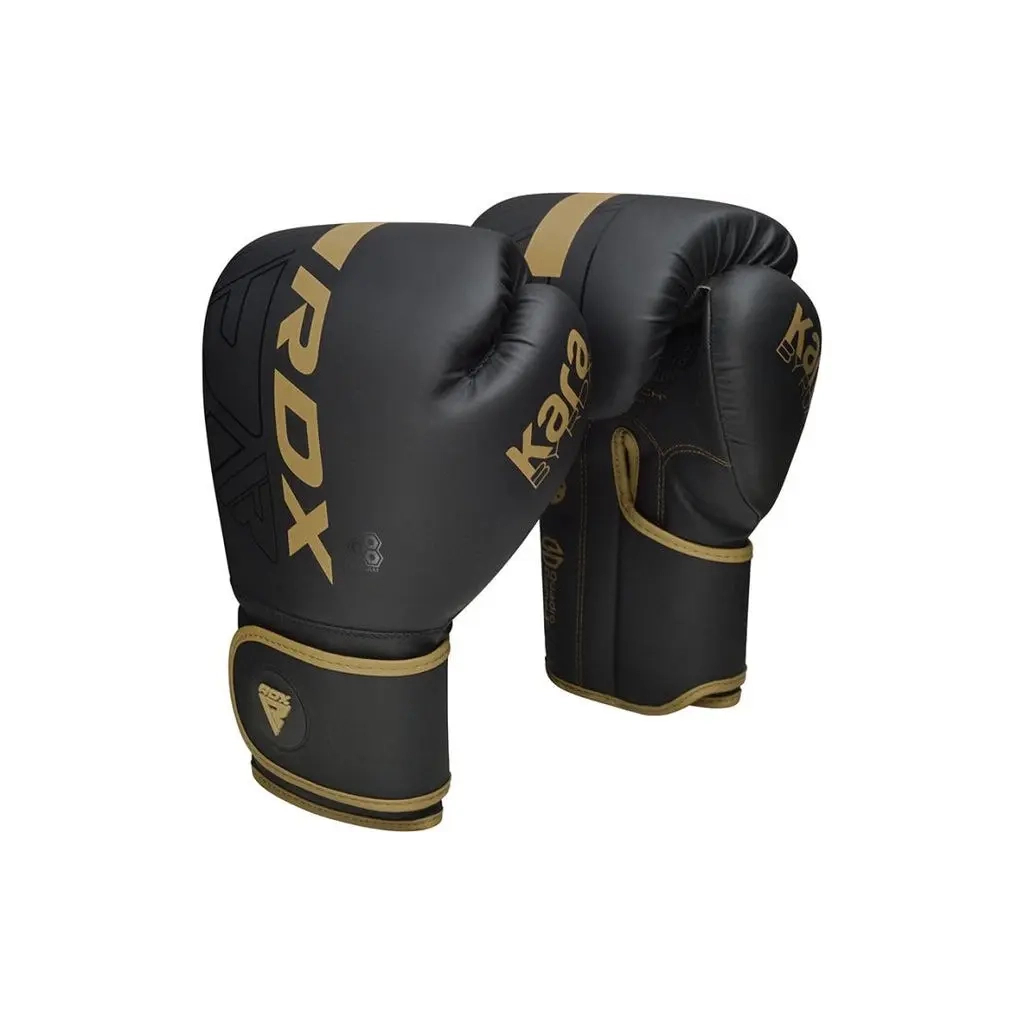 Боксерські рукавички RDX F6 Kara Matte Golden 12 унцій (BGR-F6MGL-12OZ) - зображення 2