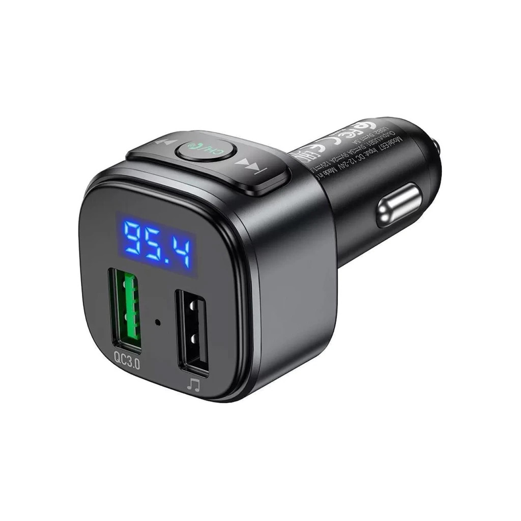 FM модулятор HOCO E67, Black, Box - изображение 6