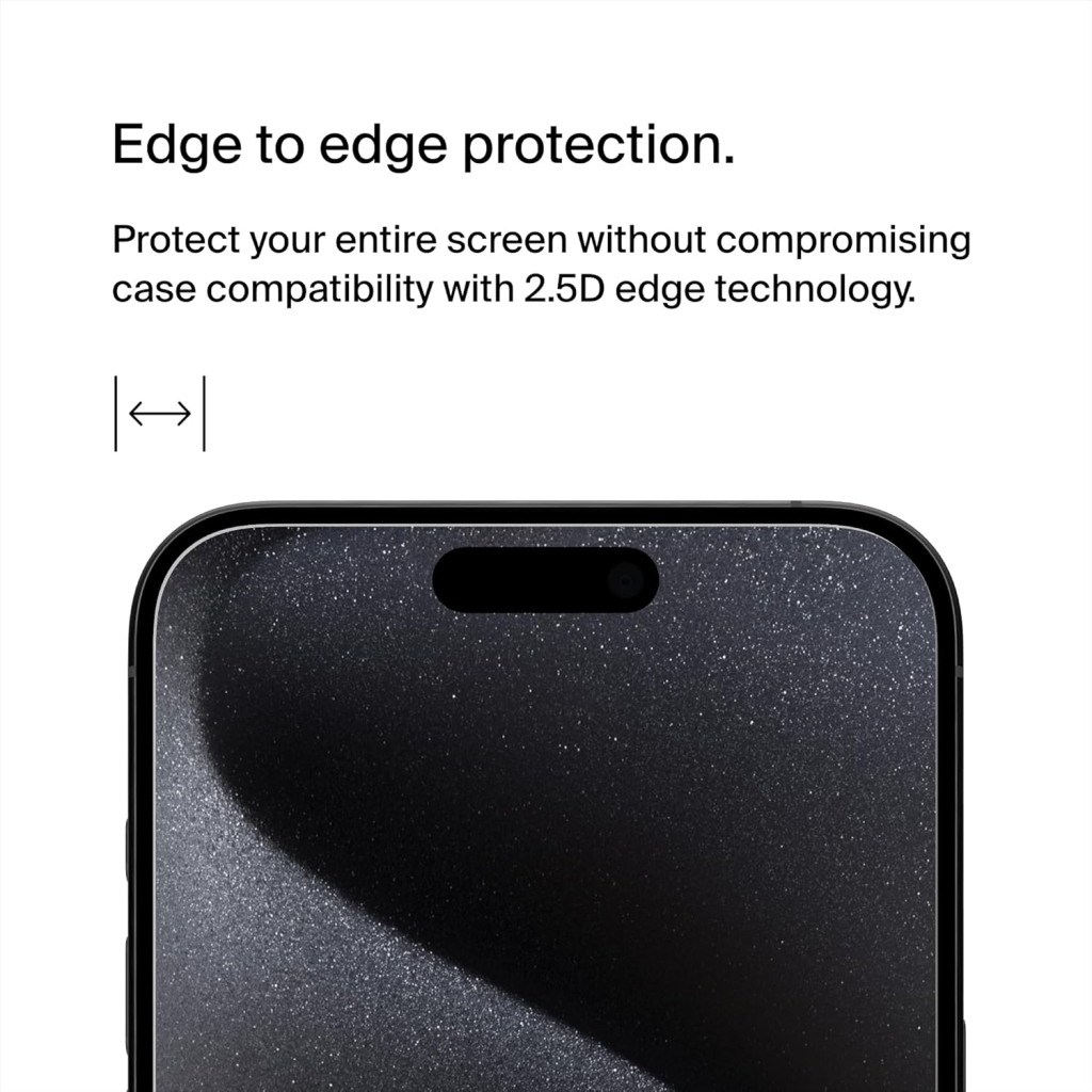 Скло захисне Belkin iPhone 15 Pro Max TemperedGlass (OVA138ZZ) - зображення 5
