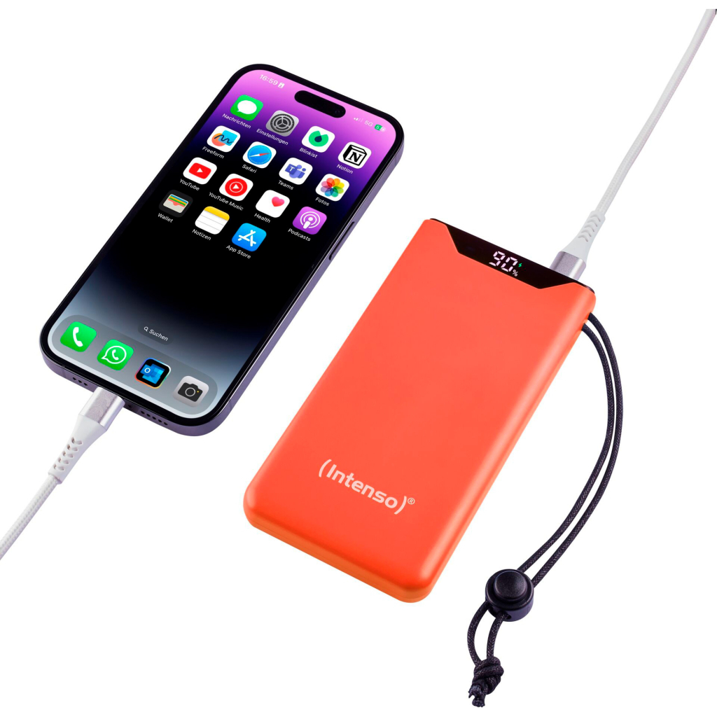 Батарея універсальна Intenso F10000 10000mAh QC3.0 orange (7332038) - зображення 4