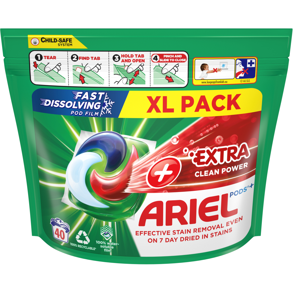 Капсули для прання Ariel Pods All-in-1 + Сила екстраочищення 40 шт. (8001090805591) - зображення 2
