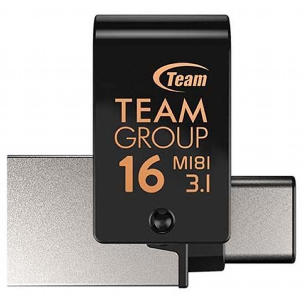 USB флеш накопичувач Team 16GB M181 Black USB 3.1/Type-C (TM181316GB01) - зображення 2
