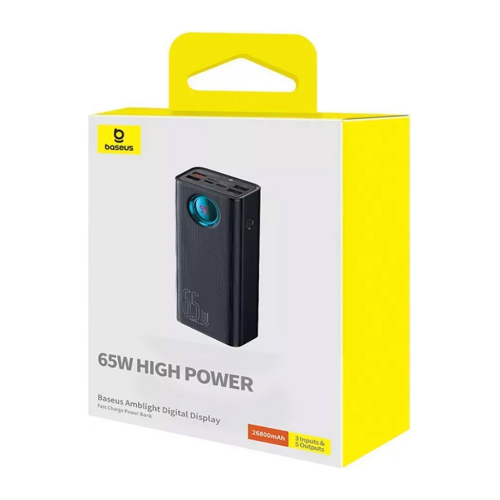 Батарея універсальна Baseus Amblight 26800mAh 65W OE, black (P10022402113-00) - зображення 7