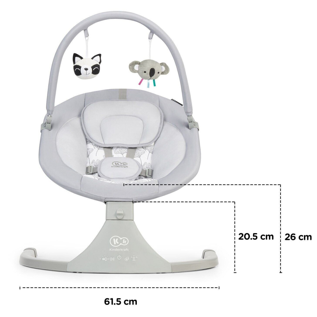 Крісло-гойдалка Kinderkraft Luli Gray (5902533915668) - зображення 6