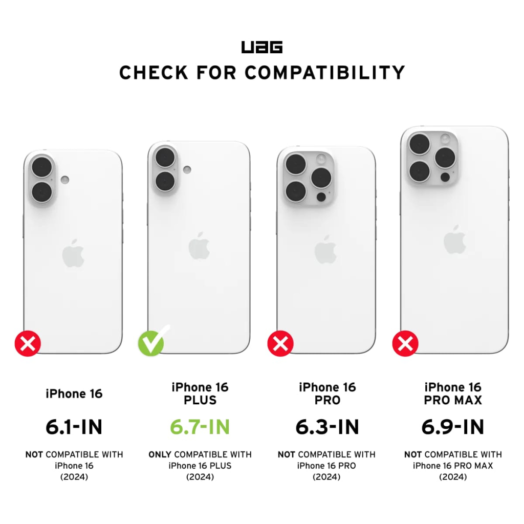 Чохол до мобільного телефона UAG iPhone 16 Plus Plyo Magsafe Ice/White (114479114341) - зображення 7