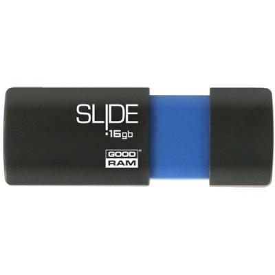 USB флеш накопичувач Goodram 16GB SLIDE Blue USB 2.0 (PD16GH2GRSLBR10) - зображення 1