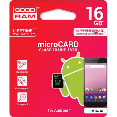 Карта пам'яті Goodram 16GB microSD class 10 UHS-I V30 (M1A0-0160R11-A1) - зображення 2