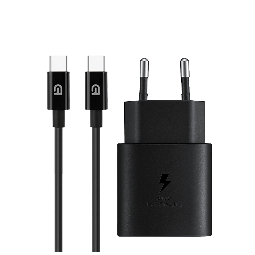 Зарядний пристрій Armorstandart AR-TA800 25W USB-C + cable USB-C to USB-C black (ARM77720) - зображення 1
