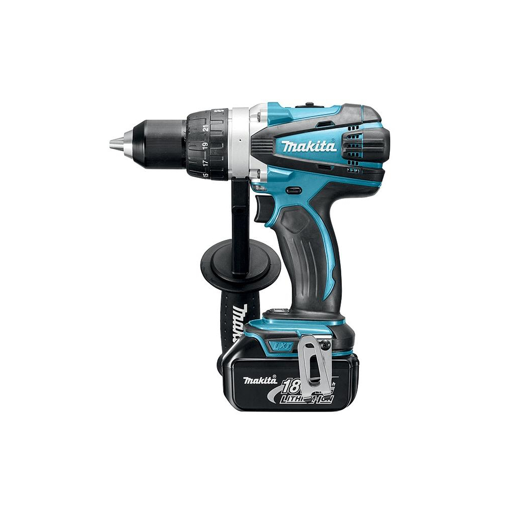 Шуруповерт Makita DDF458RFJ LXT, 18В, 3Аг х 2шт, DC18RC, Makpac, 91/58 Нм - зображення 1