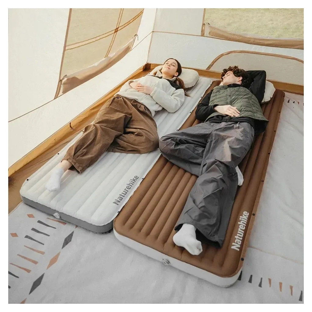 Матрац надувний Naturehike CNK2450WS034, 198х68х9.5 см, білий, із мішком для надування (6975641888048) - picture 3