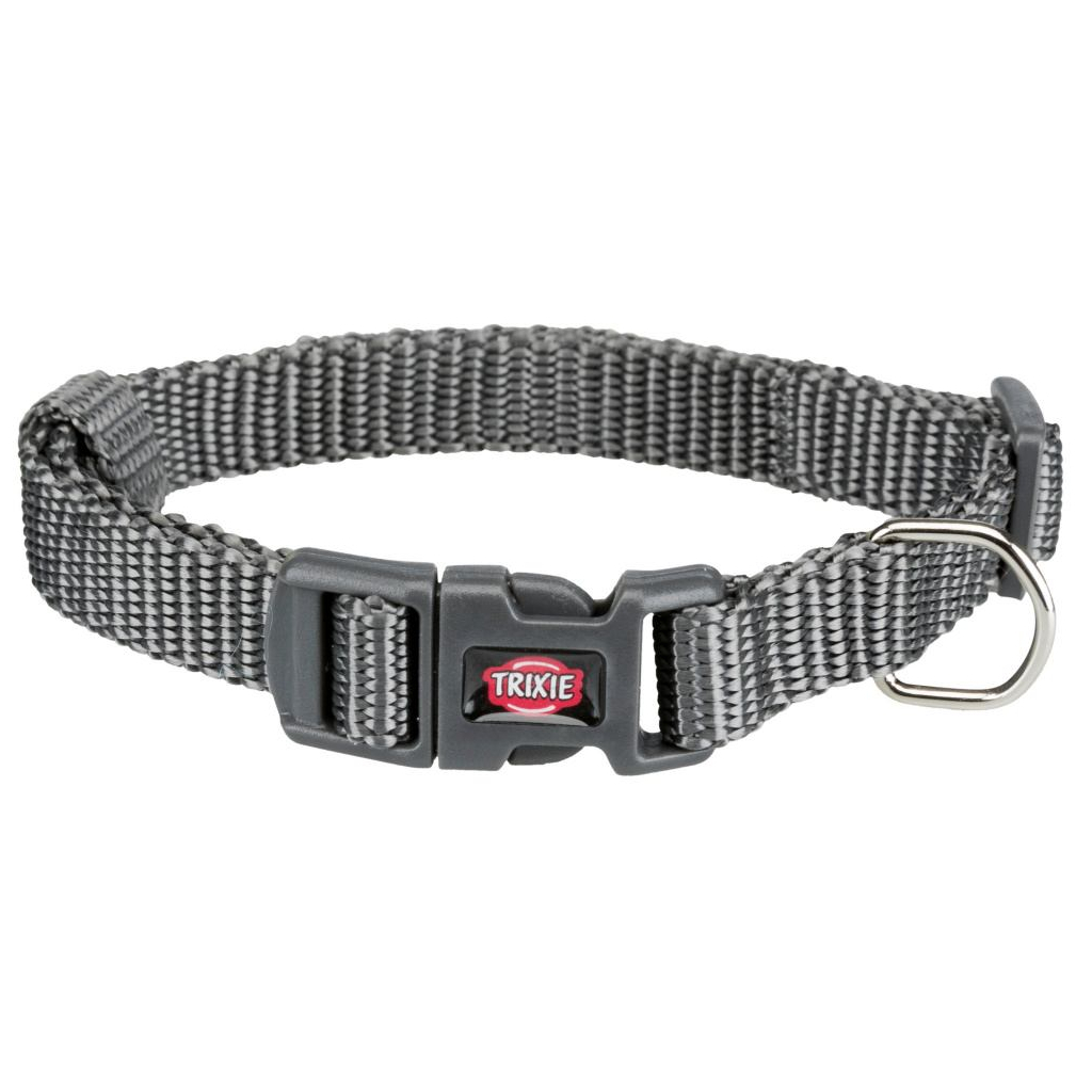 Нашийник для тварин Trixie Premium нейлон S-M 30-45 см/15 мм графітовий (4053032020085) - зображення 1