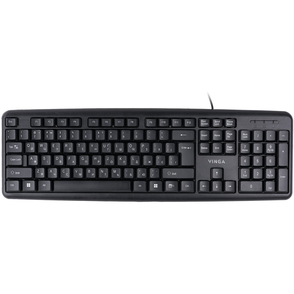 Клавіатура Vinga KB110BK - зображення 1