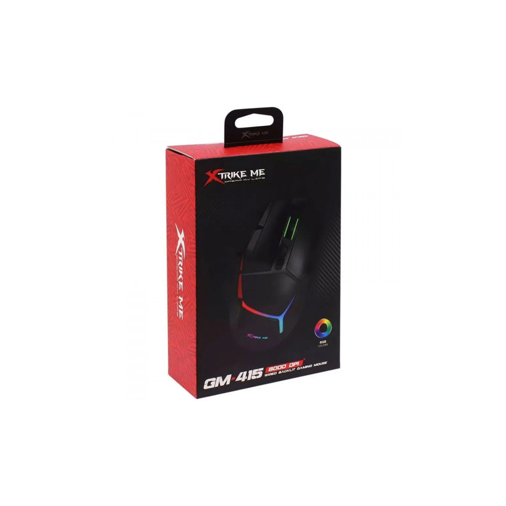 Мишка Xtrike ME GM-415 RGB USB Black (GM-415) - зображення 4