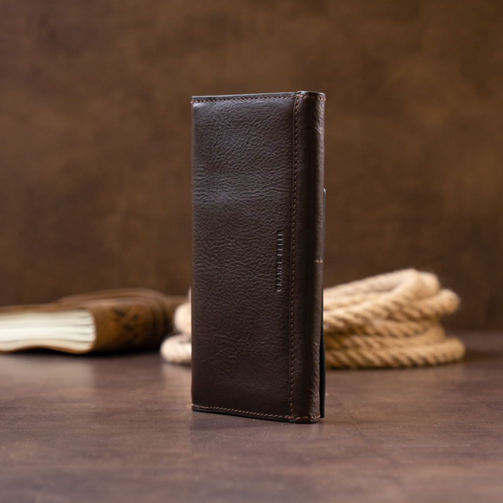 Портмоне Grande Pelle Шоколадне (11317) - зображення 9