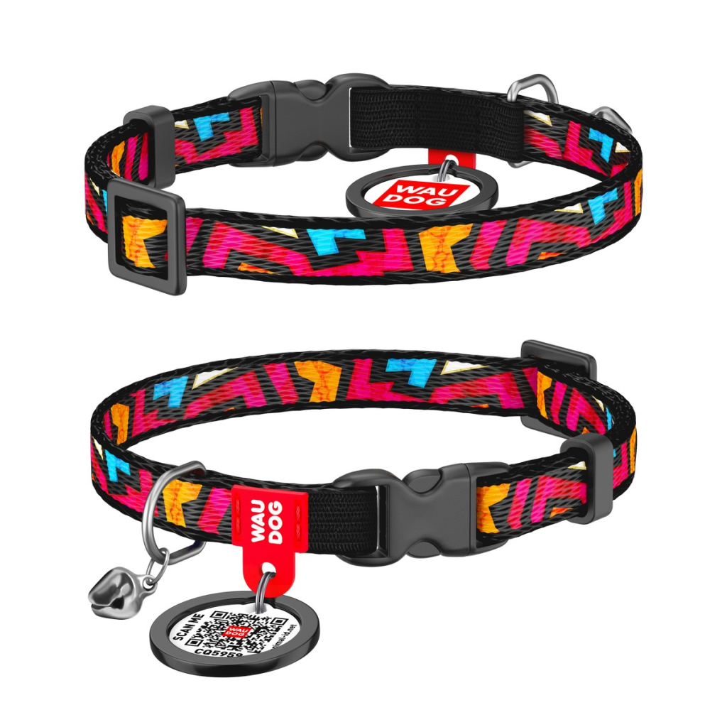 Нашийник для тварин WAUDOG Графіті з QR паспортом XS 20-30 см (5277) - изображение 4