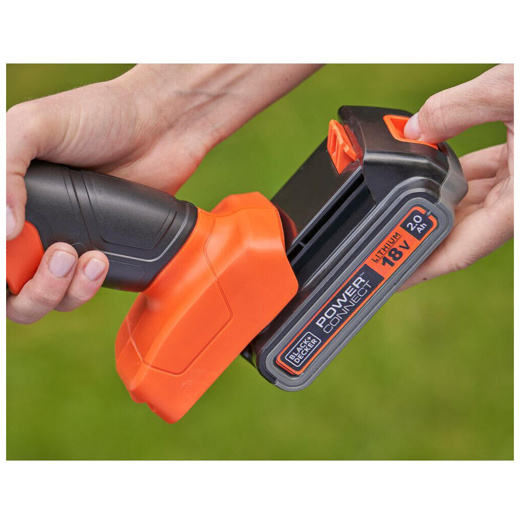 Кущоріз Black&Decker 18 В, 2Ah, насадки- 20 см/8 мм, 10 см/18 мм, (BCSS18D1) - зображення 11