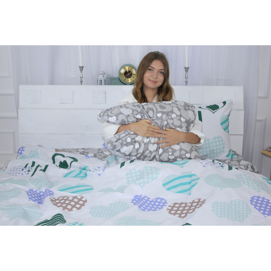 Постільна білизна MirSon Бязь 17-0533 Hearts 110х140 (2200003784497) - изображение 5