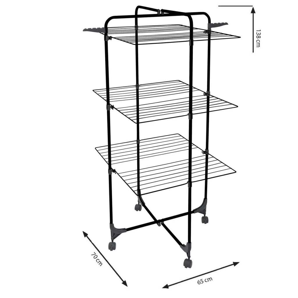 Сушарка для білизни Casa Si Athletic 3 Black Підлогова (CS92185E04E) (DAS302406) - зображення 2