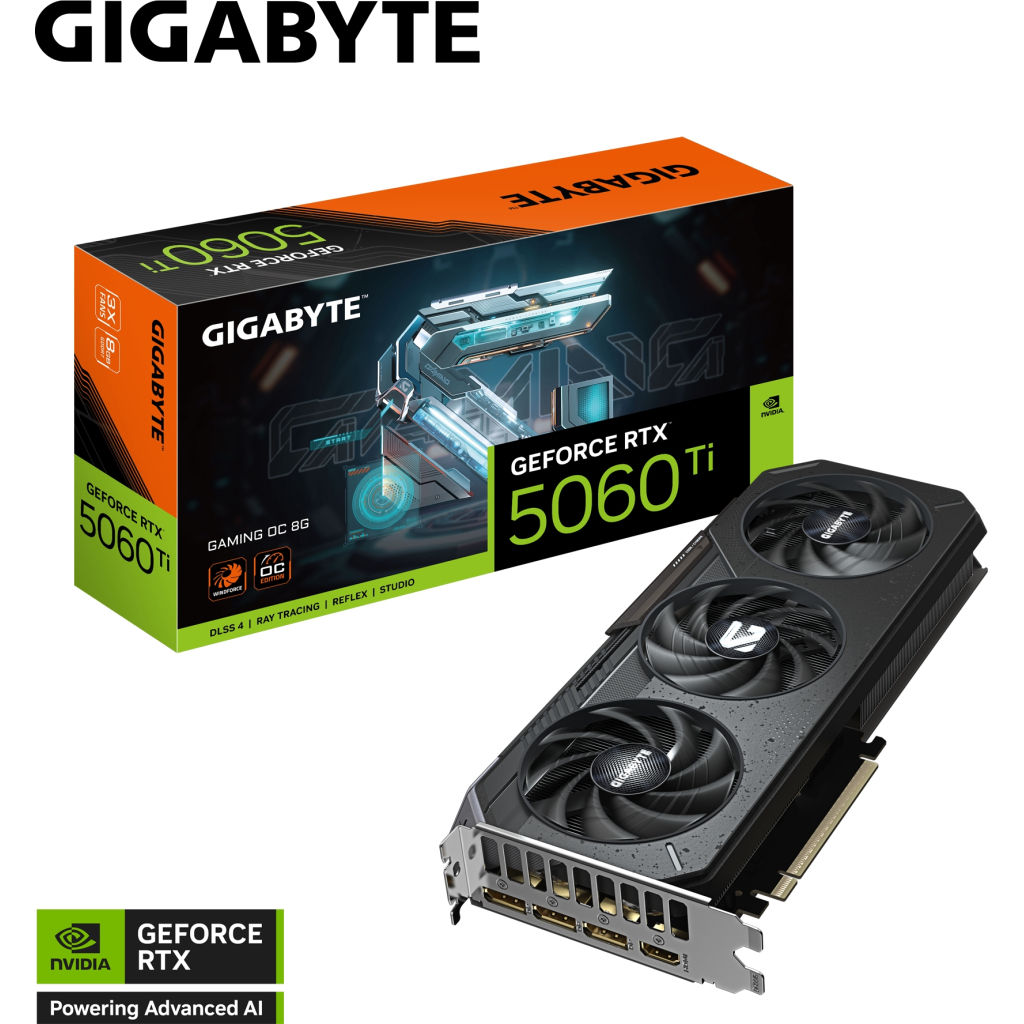 Відеокарта GIGABYTE GeForce RTX5060Ti 8Gb GAMING OC (GV-N506TGAMING OC-8GD) - изображение 11