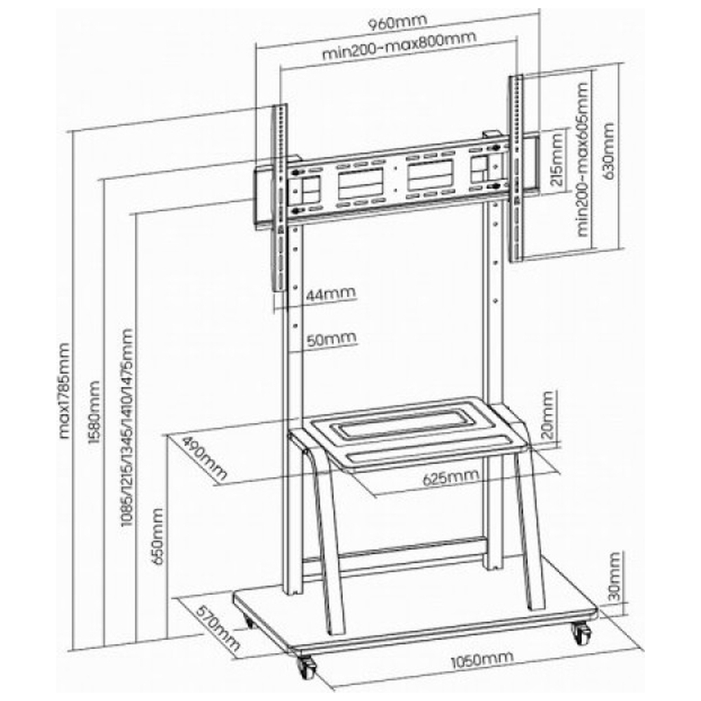 Стійка презентаційна Gembird TVS-100F-01 - зображення 4