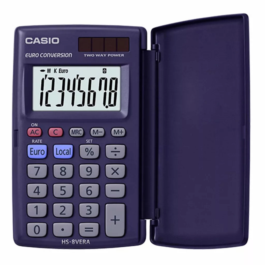 Калькулятор Casio HS-8VERA-WA-EP, чорний (CALC-CAS-HS-8VERA-WA) - зображення 1