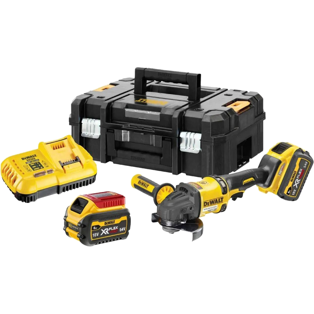 Шліфувальна машина DeWALT XR FLEXVOLT, 54 В, 2x2Ah, 9000 об/хв (DCG418T2) - зображення 1