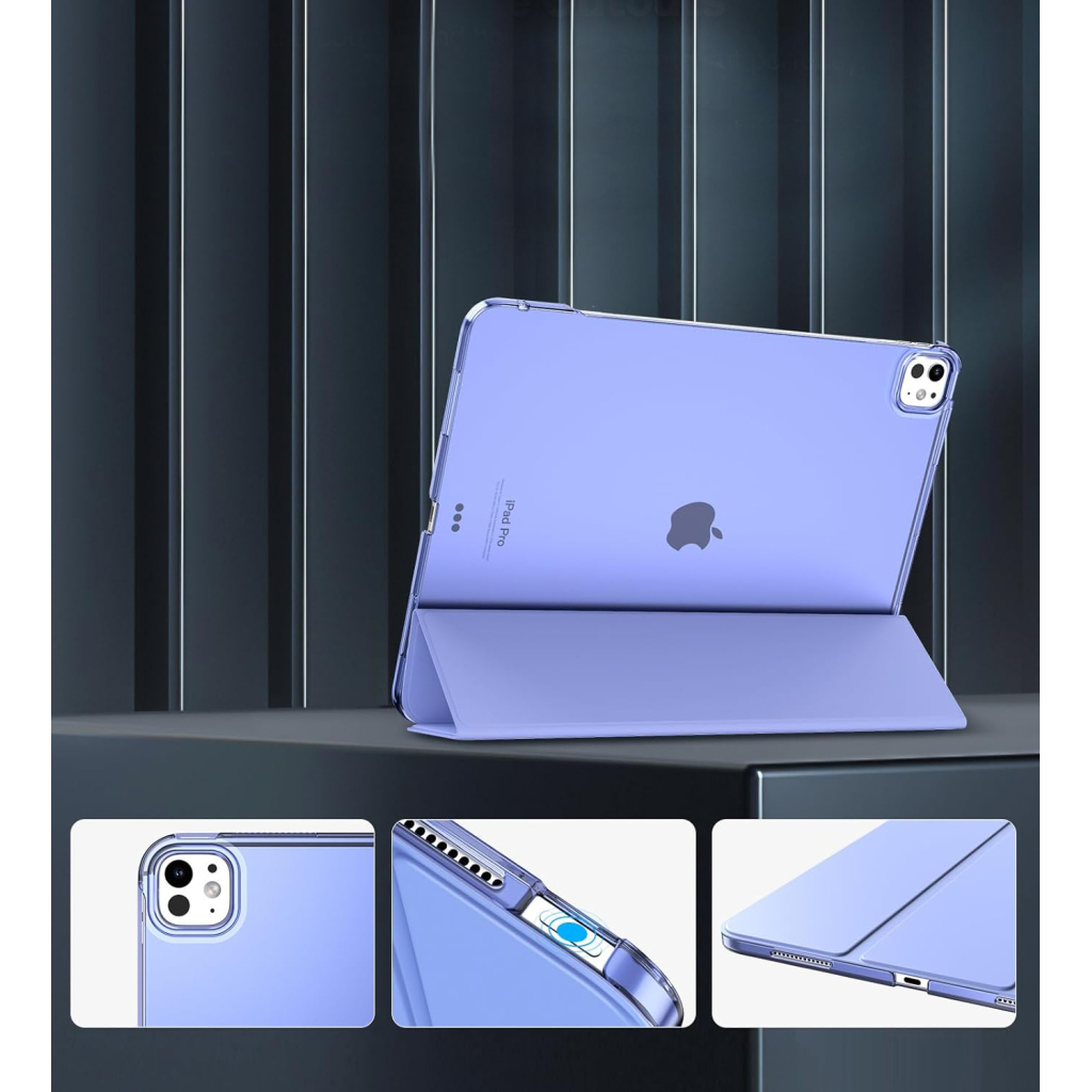 Чохол до планшета BeCover Tri Fold Hard Apple iPad Pro 13" M4 2024 Purple (711733) - зображення 3