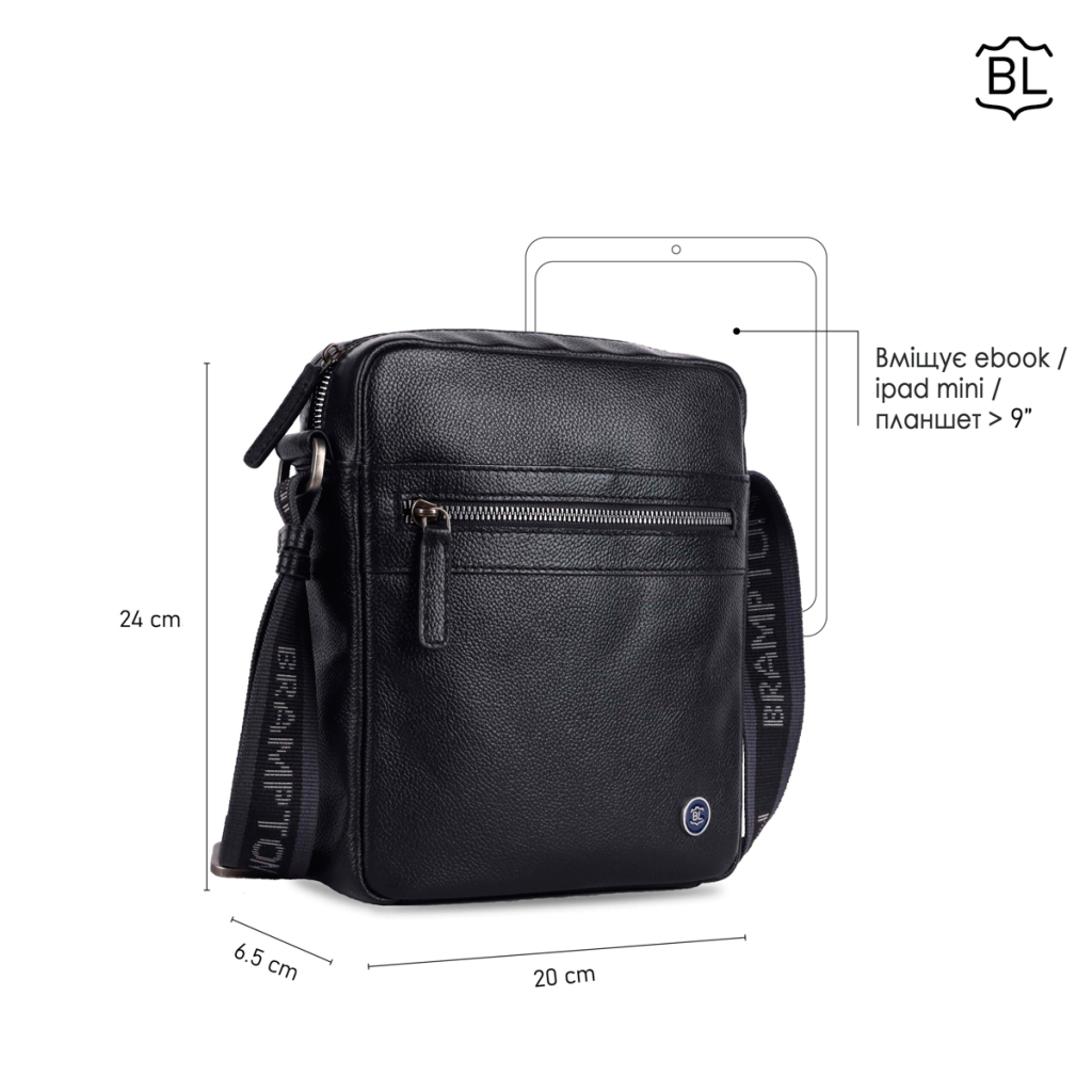 Сумка Brampton London Crossflow Black (64405 BLK) - зображення 9