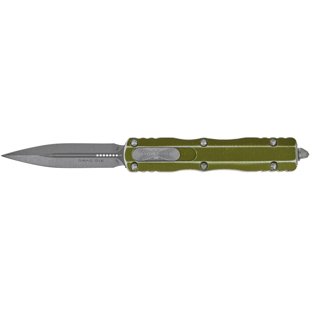 Ніж Microtech Dirac Double Edge Stonewash Distressed OD Green (225-10DOD) - зображення 1