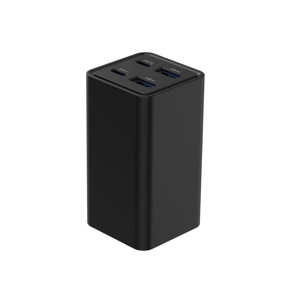 Зарядний пристрій Gembird 2xUSB-C PD65W + 2xUSB QC3.0 30W black (TA-UC-2A2C-PD65-01-BK) - зображення 3
