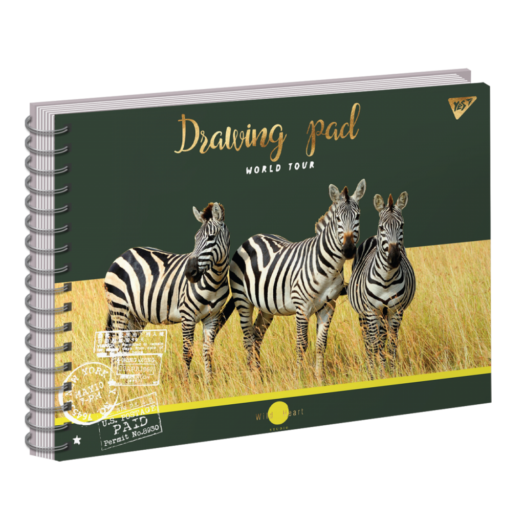 Альбом для малювання Yes А4 WILD ANIMALS на спіралі, 30 аркушів (130454) - зображення 2