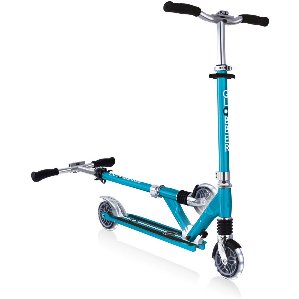 Самокат Globber Flow Element Comfort Lights колеса з підсвічуванням Блакитний (727-301) - зображення 4