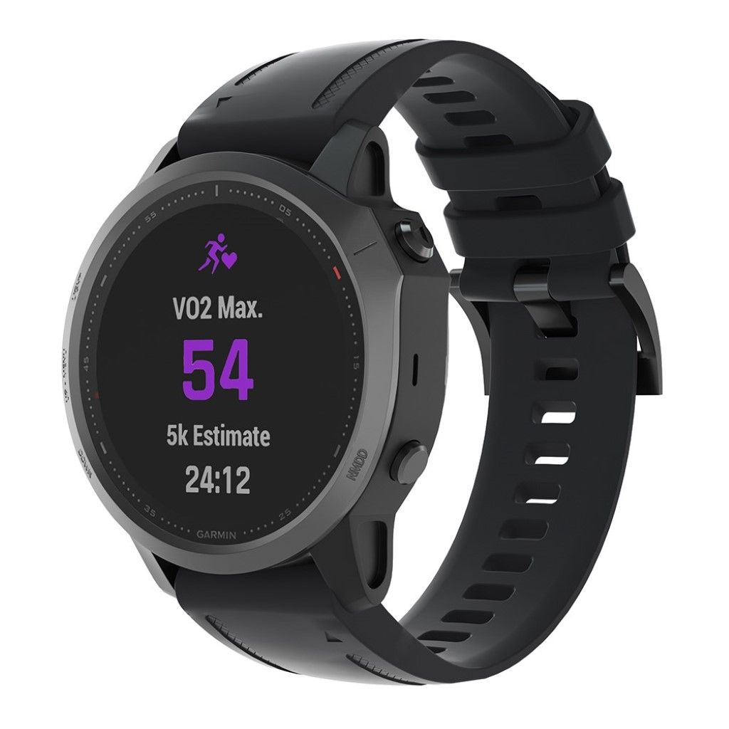 Ремінець до смарт-годинника Armorstandart Silicone 20mm для Garmin Fenix 5s/6s Black (ARM60799) - зображення 1