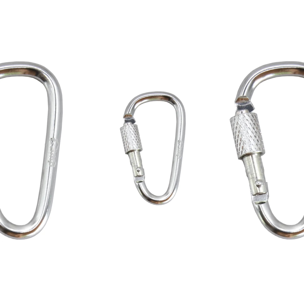 Карабін туристичний Tramp Набір 10 шт з муфтою 5 cм Silver (UTRA-299-silver) - зображення 3