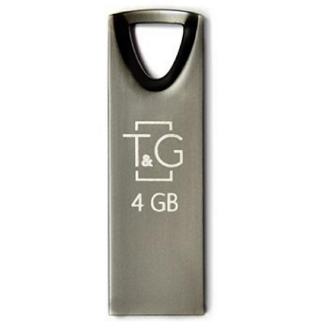USB флеш накопичувач T&G 4GB 117 Metal Series Black USB 2.0 (TG117BK-4G) - зображення 1