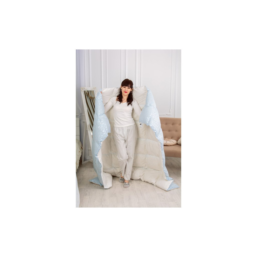 Ковдра MirSon пухова №1828 Bio-Blue 90% пух літо 220x240 см (2200003012927) - зображення 8