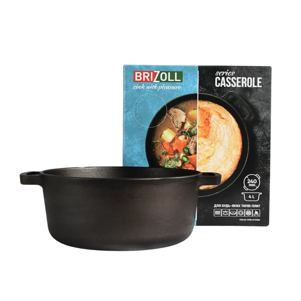 Каструля Brizoll чавунна без кришки 4 л (P-4L) - зображення 7