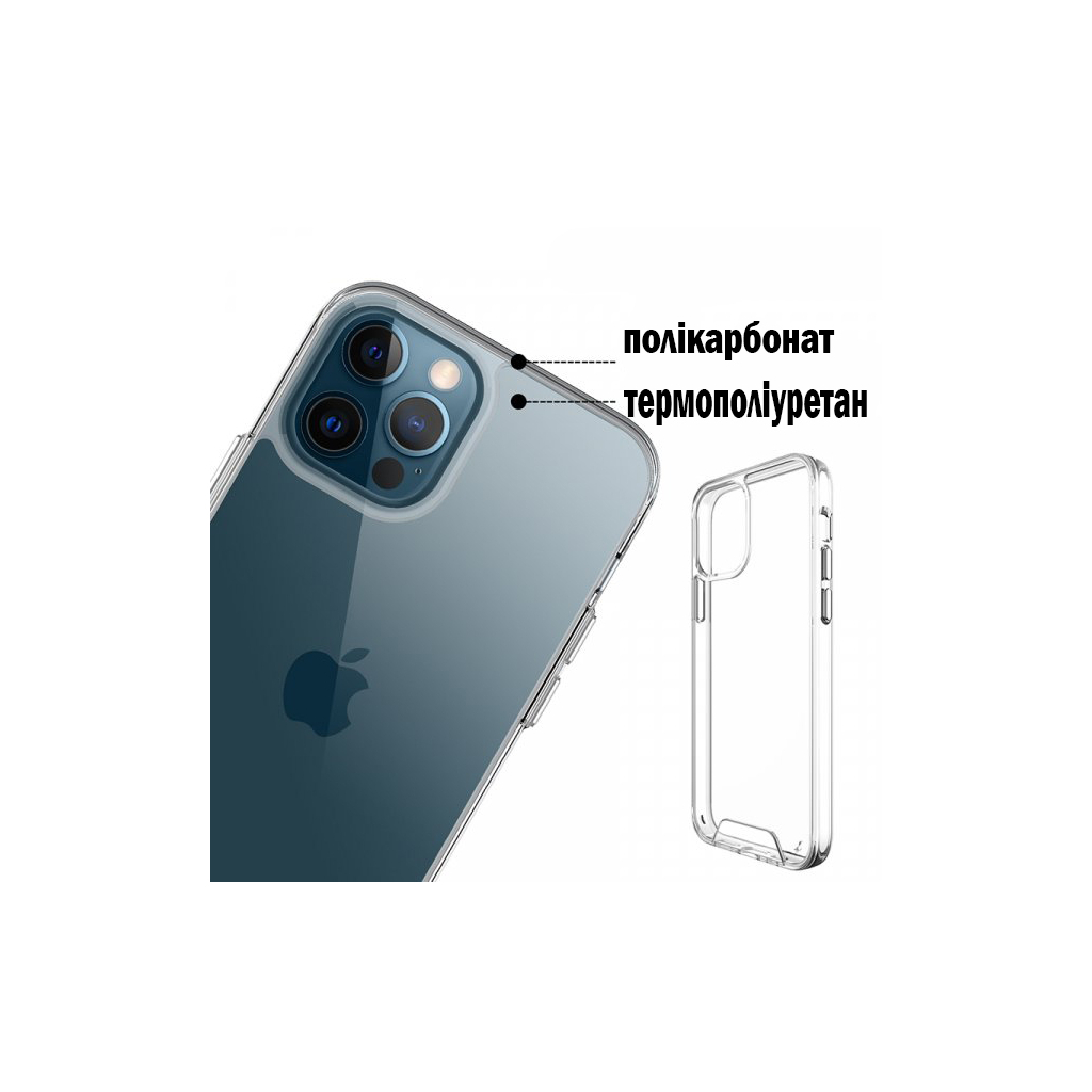 Чохол до мобільного телефона BeCover Space Case Apple iPhone 12 / 12 Pro Transparancy (707793) - зображення 4