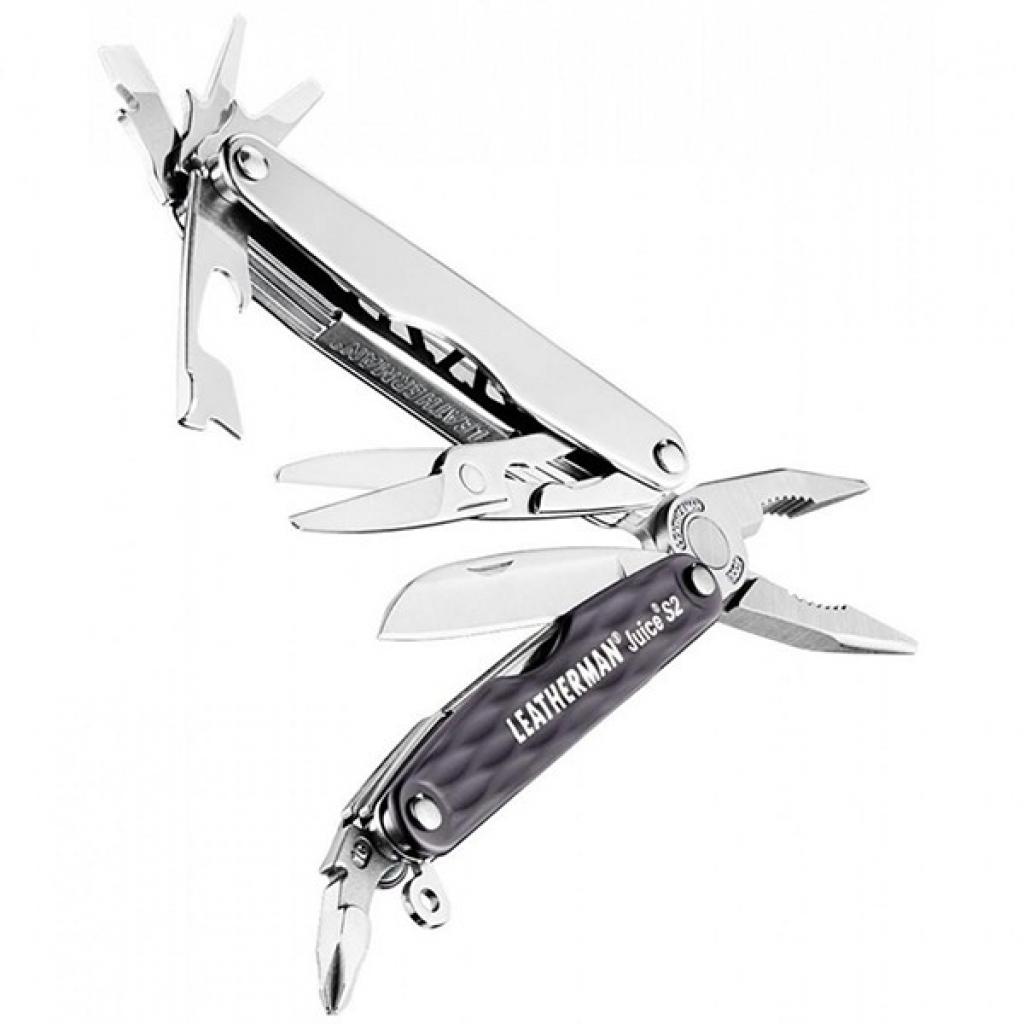 Мультитул Leatherman Juice C2 - Granite Gray, зі шкіряним чохлом, подар. коробка (831981) - зображення 6