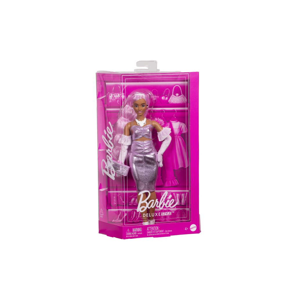 Лялька Barbie Deluxe style Barbiecore Модниця у сукні металік (HYV25) - зображення 4
