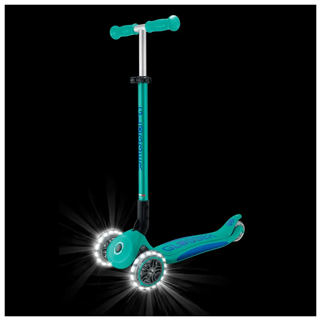 Самокат Globber серії Elite Lights смарагдово-зелений Колеса з підсвічуванням (439-607-3) - зображення 12
