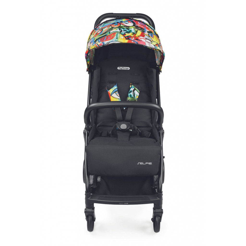 Коляска Peg-Perego Selfie Street Art чорна з абстрактним малюнком (IP22000000AT99RO01) - зображення 5