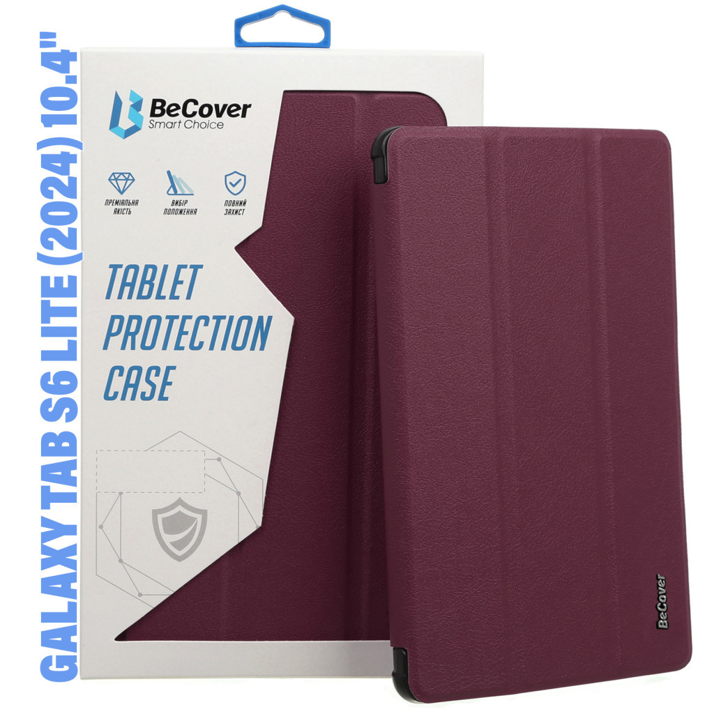 Чохол до планшета BeCover Smart Case Samsung Tab S6 Lite (2024) 10.4" P620/P625/P627 Red Wine (710821) - зображення 1