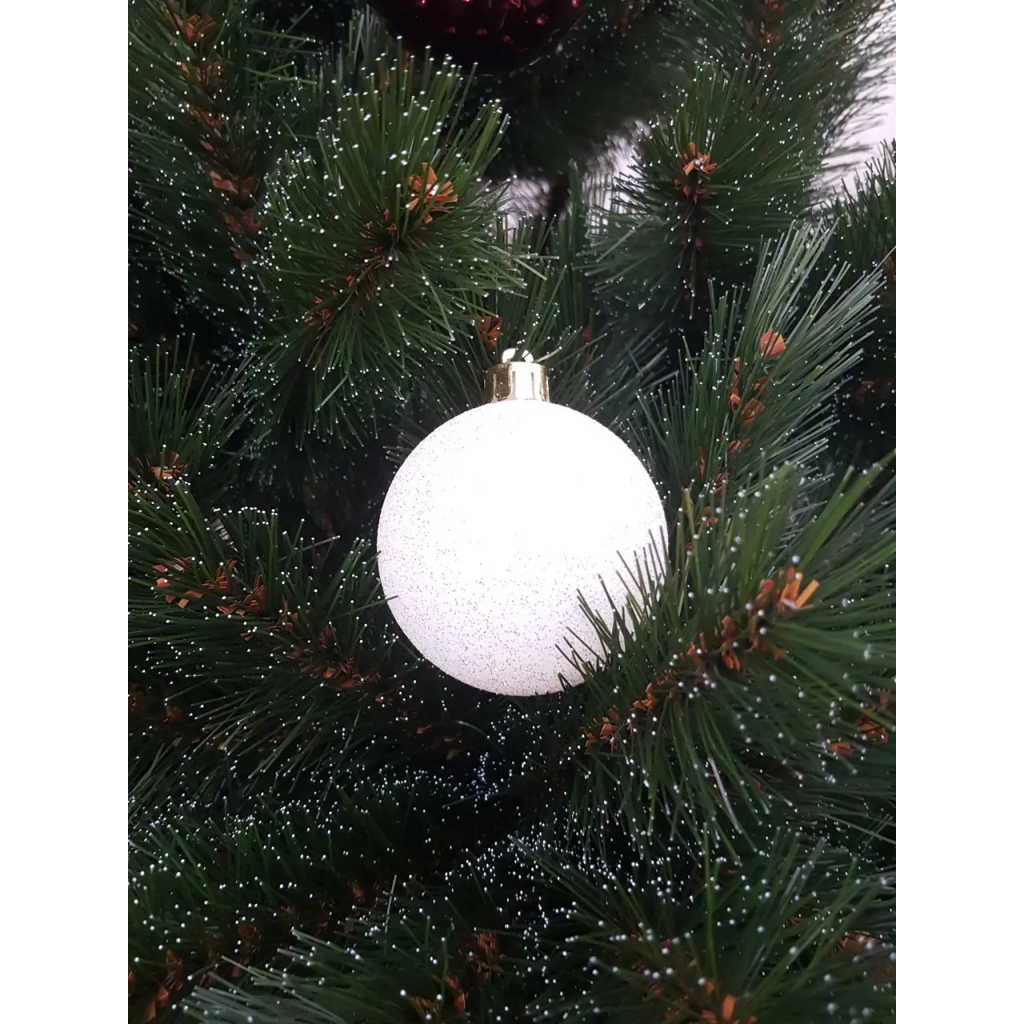 Ялинкова іграшка Chomik пластикові кульки компл. 16 шт, 6см, бордо (5900779853140_3) - зображення 6