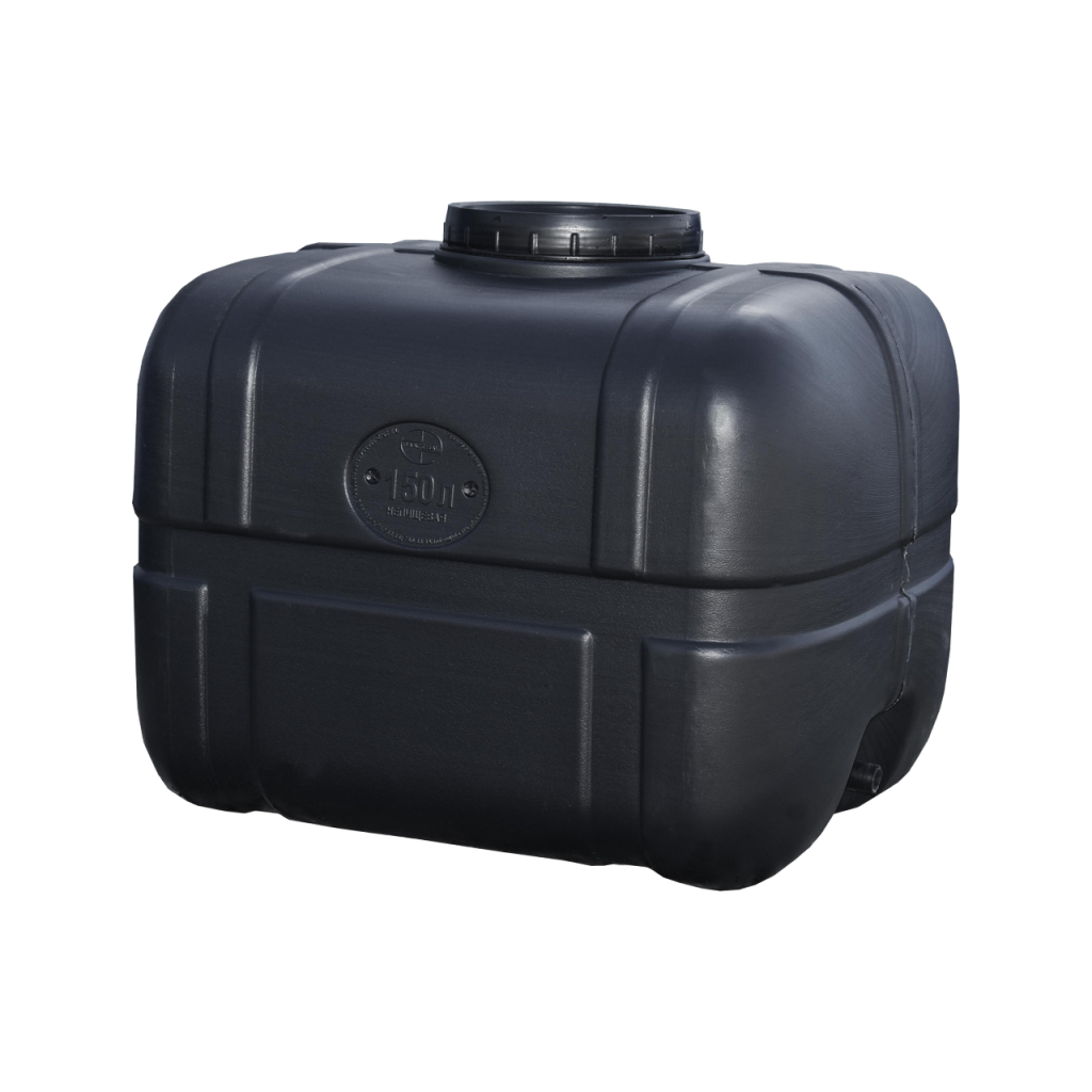 Ємність для води Пласт Бак квадратна не харчова 150 л прямокутна чорна видувна (5706) - зображення 1