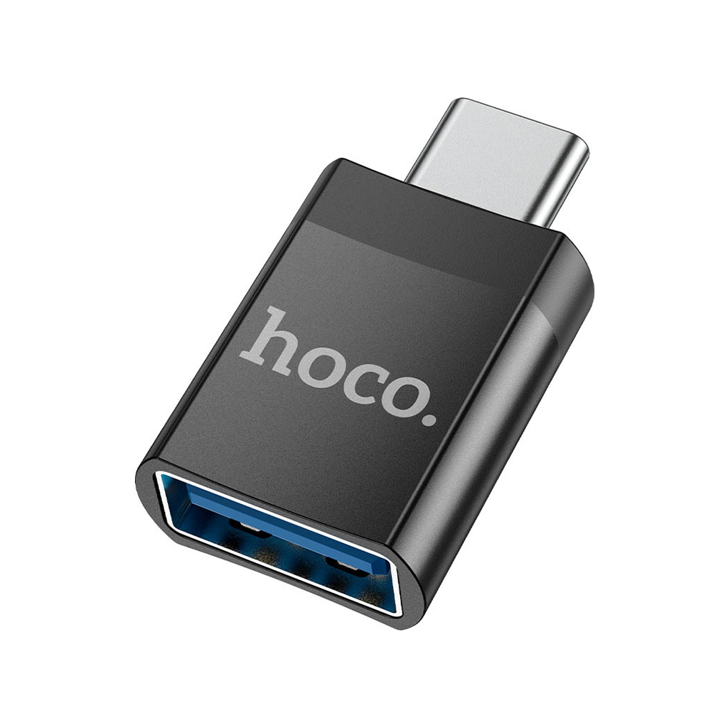 Перехідник UA17 USB-C M to USB F USB3.0 Black HOCO (6931474762016) - зображення 1