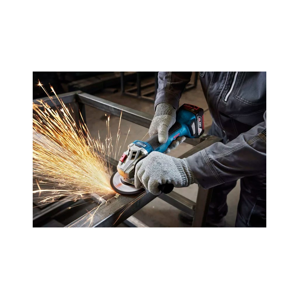 Шліфувальна машина Bosch GWS 18V-8 125мм, 18В, 2x4Ah, 0-11000об/хв, 1.7кг, кейс (0.601.9N9.020) - зображення 5