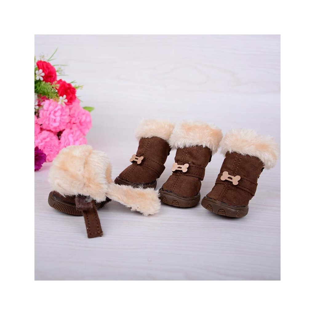 Черевики для собак Ruispet для малих порід, з утепленням 4 шт №5 коричневі (2700000032930) - зображення 2