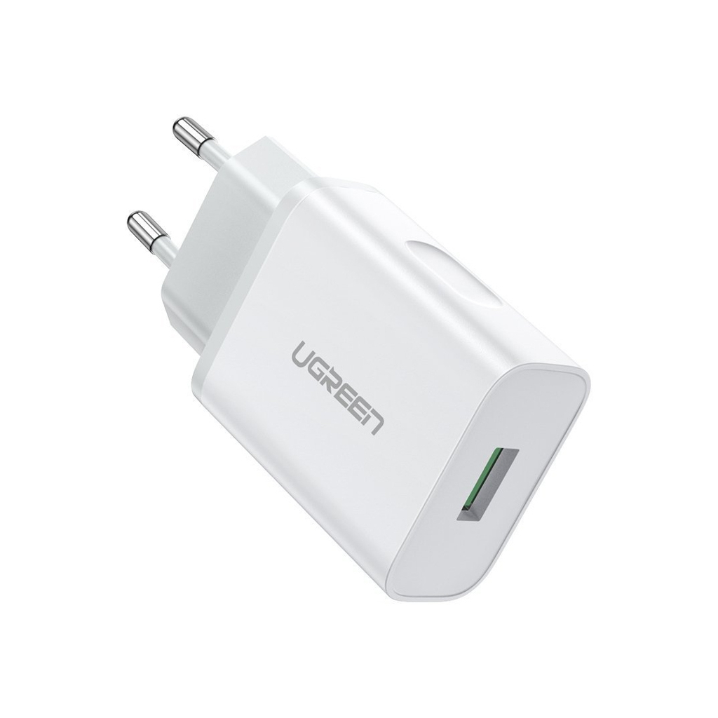Зарядний пристрій Ugreen CD122 18W USB QC 3.0 Charger (White) (10133) - зображення 2