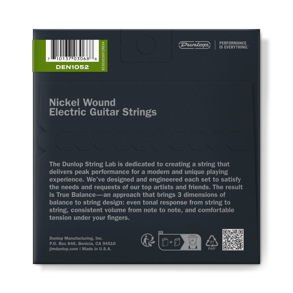 Струни для гітари Jim Dunlop Nickel Wound Electric Guitar Strings (10-52) (DEN1052) - зображення 2